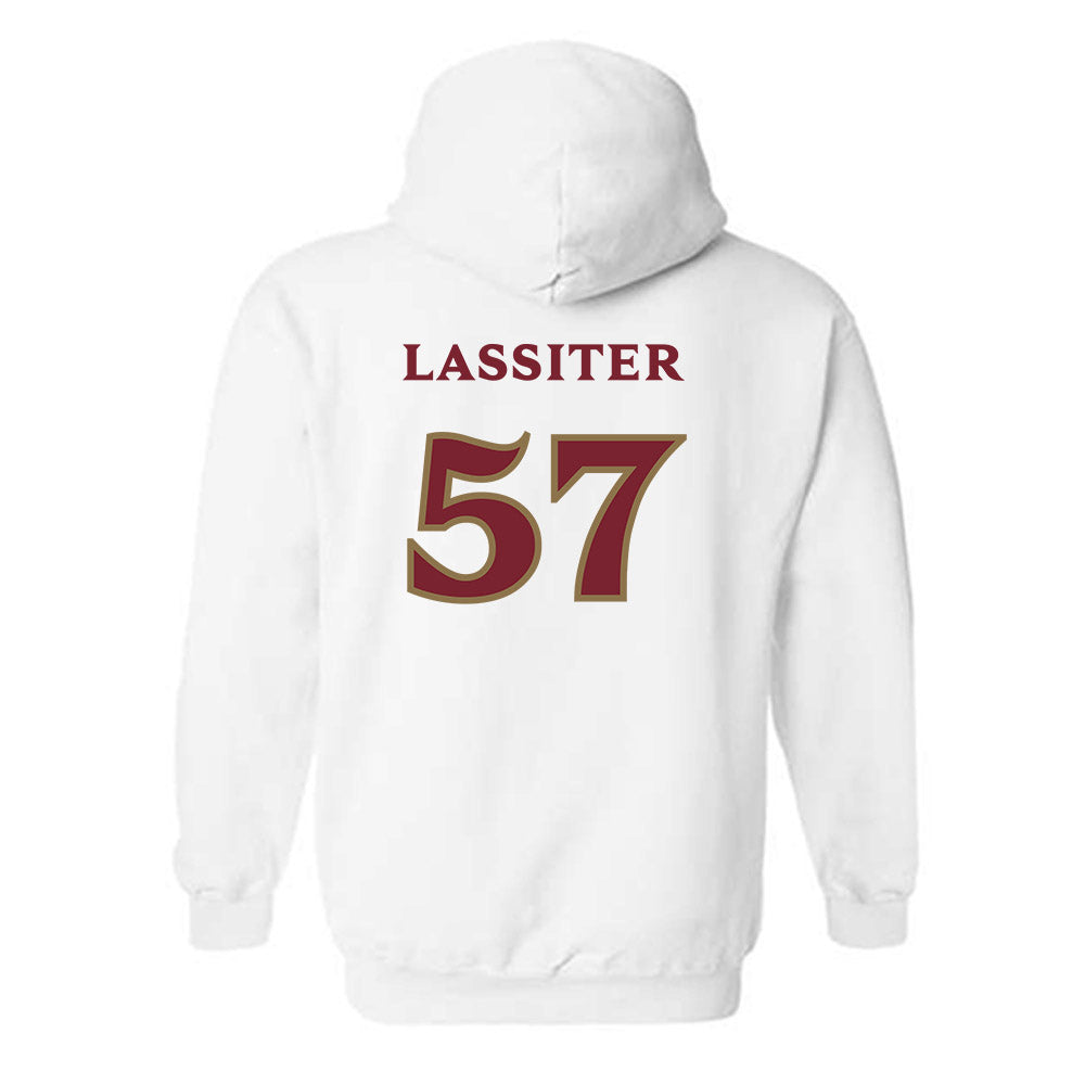 Elon - NCAA Football : Demari Lassiter - Classic Shersey Hooded Sweatshirt-1