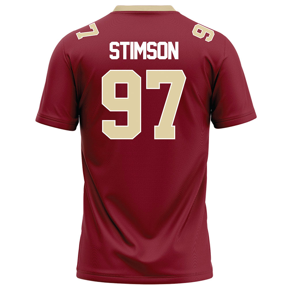 Elon - NCAA Football : Carter Stimson - Maroon Football Jersey-1