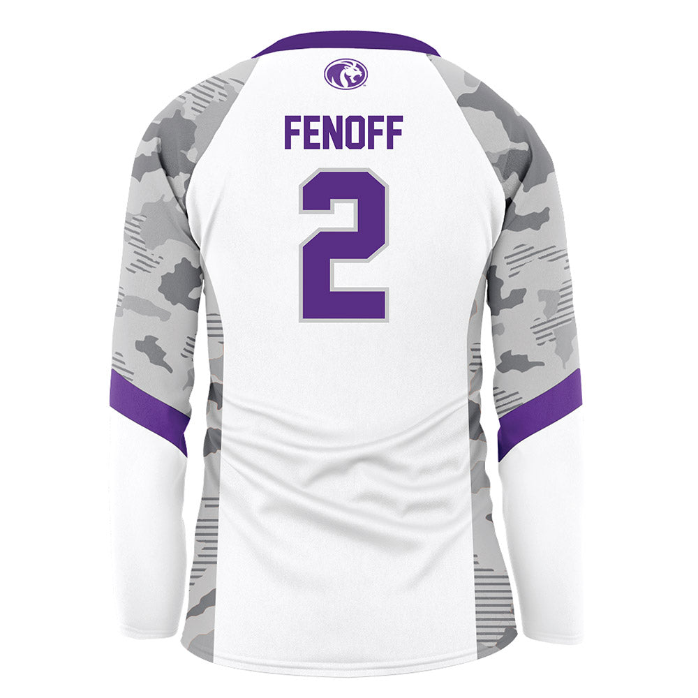 North Alabama - NCAA Women's Volleyball : Olivia Fenoff - White Volleyball Jersey