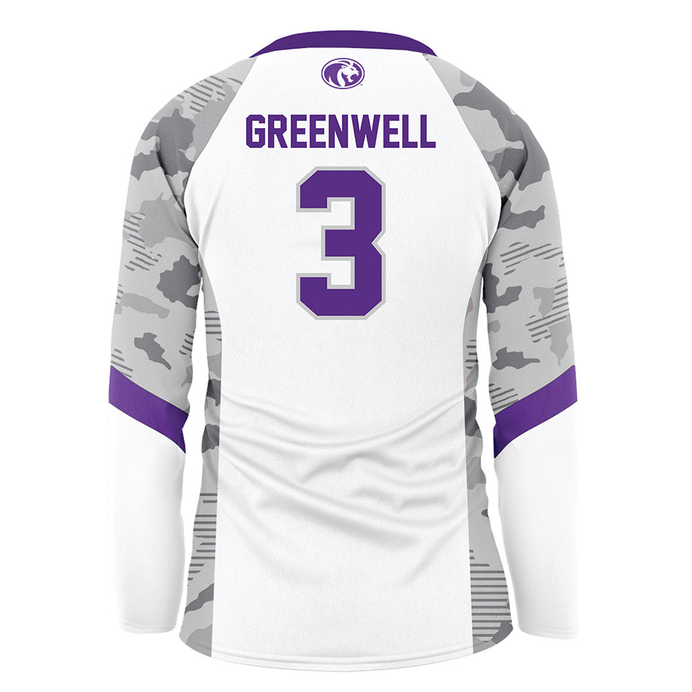 North Alabama - NCAA Women's Volleyball : Ally Greenwell - White Volleyball Jersey-1