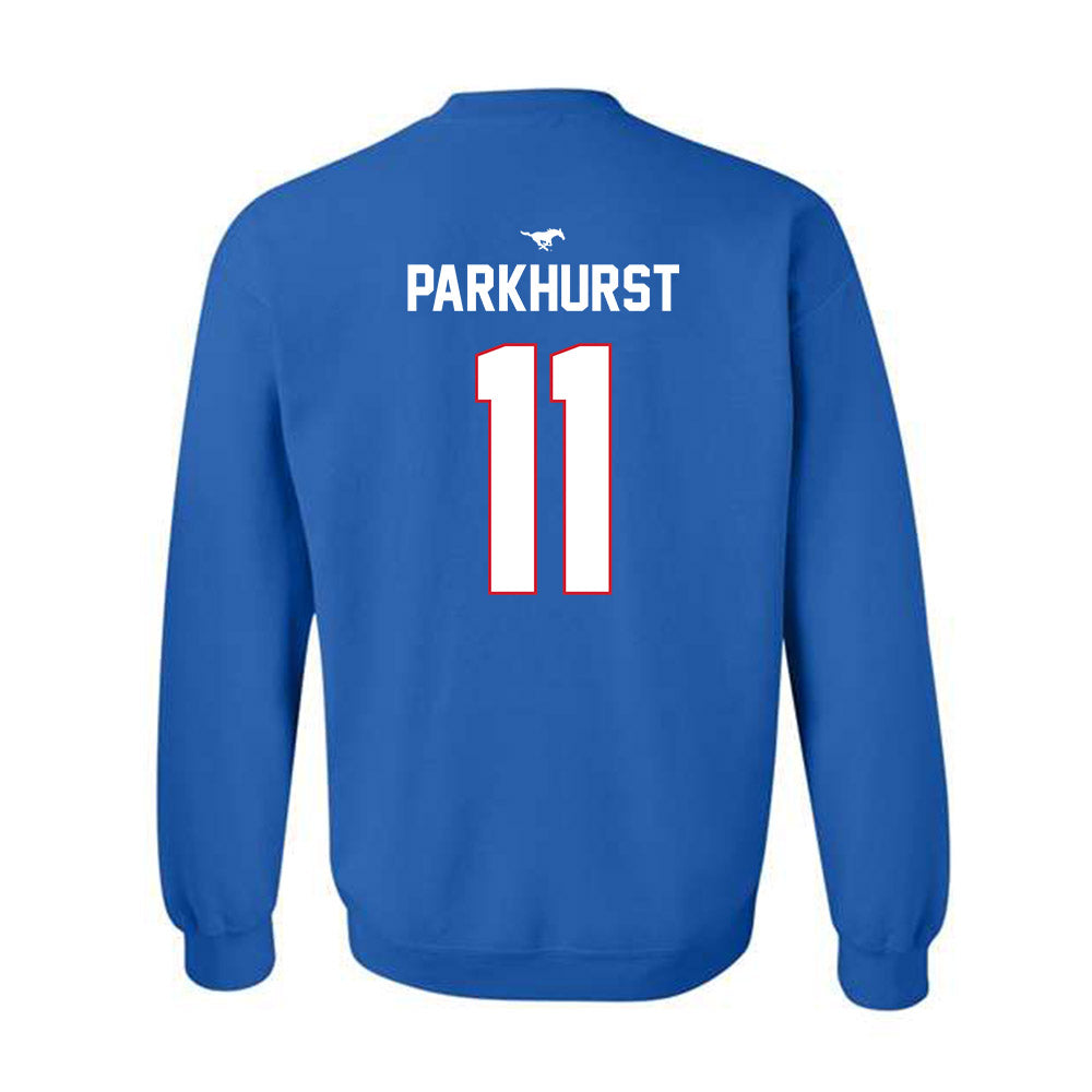 SMU - NCAA Women's Soccer : Zoe Parkhurst - Replica Shersey Crewneck Sweatshirt-1