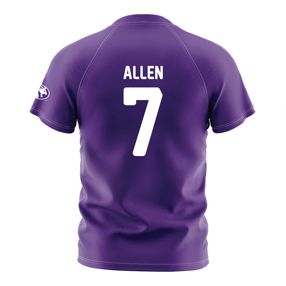 North Alabama - NCAA Women's Soccer : Maddie Allen - Purple Soccer Jersey-1