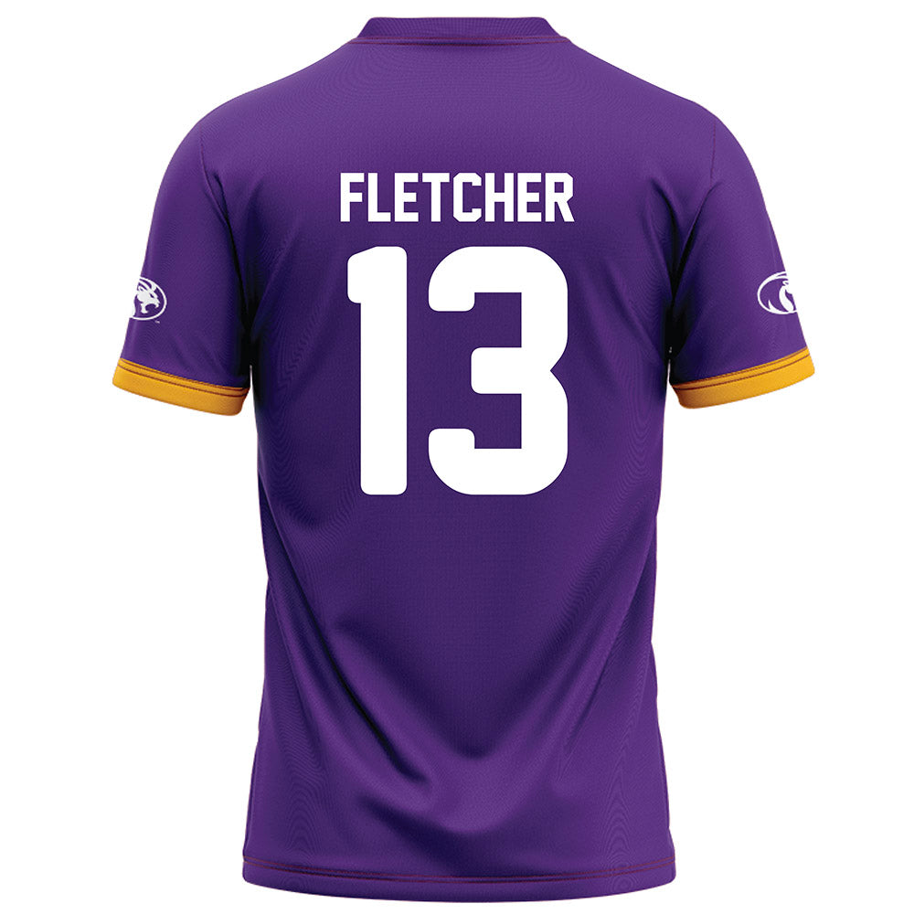 North Alabama - NCAA Football : Azariah Fletcher - Purple Football Jersey-1