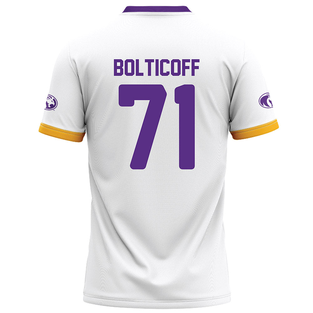 North Alabama - NCAA Football : Noah Bolticoff - White Football Jersey-1