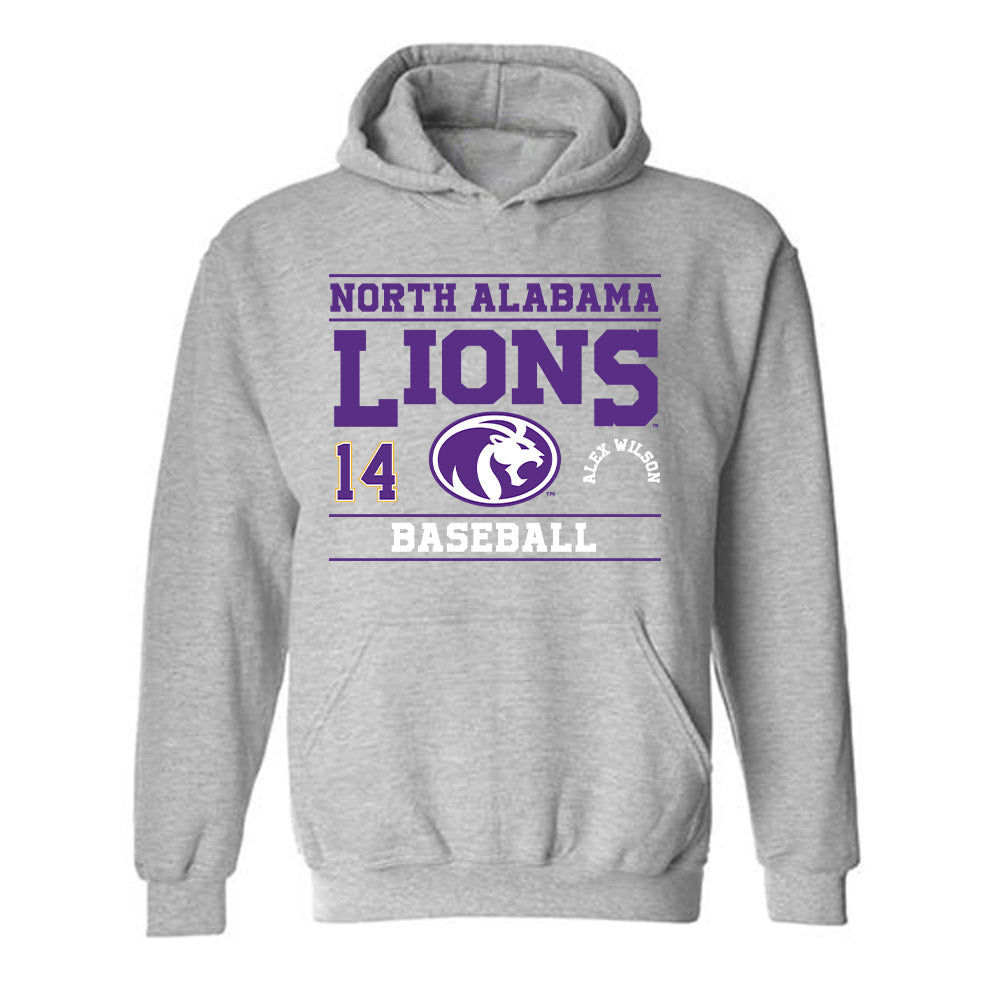 North Alabama - NCAA Baseball : Alex Wilson - Classic Fashion Shersey Hooded Sweatshirt-0