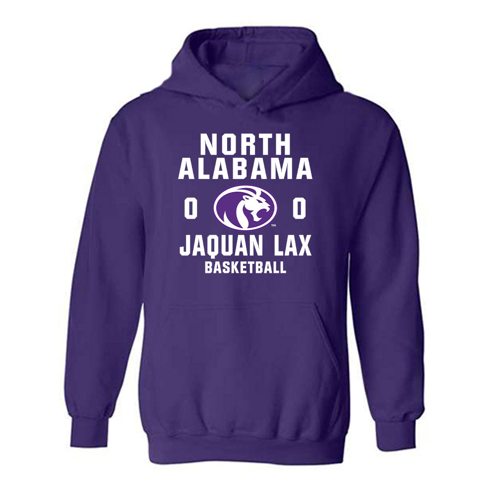 North Alabama - NCAA Men's Basketball : Jaquan Lax - Classic Shersey Hooded Sweatshirt-0