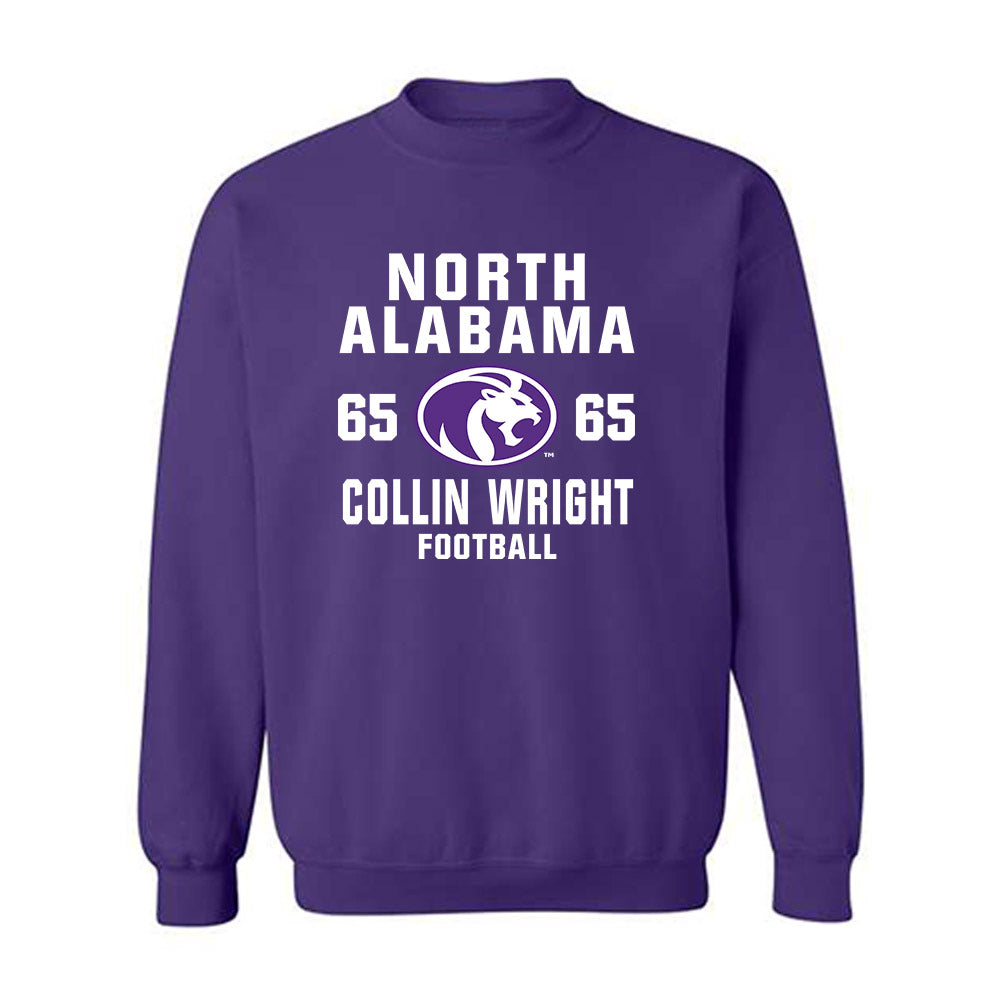 North Alabama - NCAA Football : Collin Wright - Classic Shersey Crewneck Sweatshirt-0