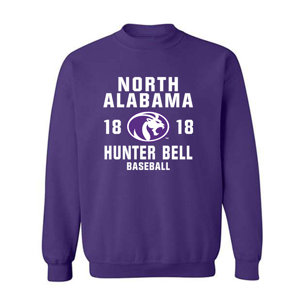 North Alabama - NCAA Baseball : Hunter Bell - Classic Shersey Crewneck Sweatshirt-0