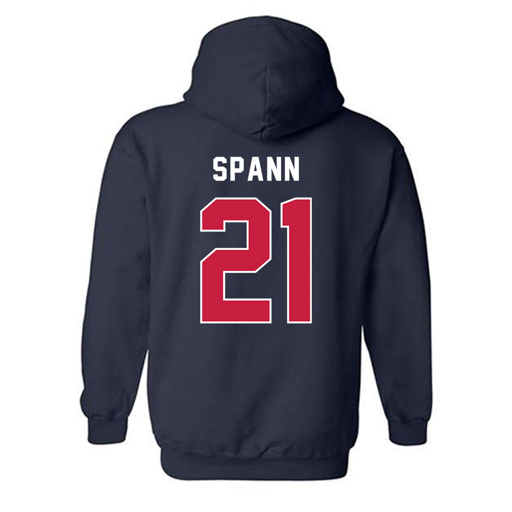 South Alabama - NCAA Women's Basketball : Alicia Spann - Classic Fashion Shersey Hooded Sweatshirt-1