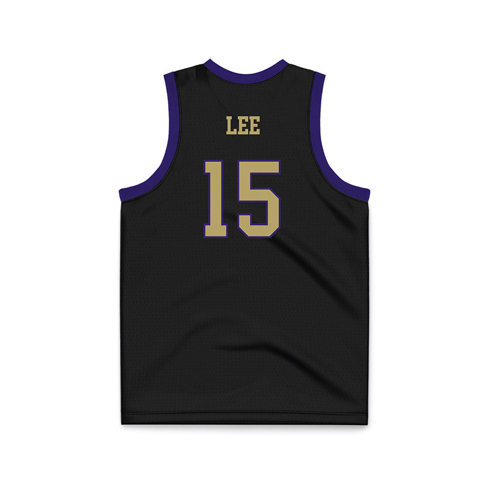 JMU - NCAA Men's Basketball : Brandon Lee - Black Basketball Jersey-1