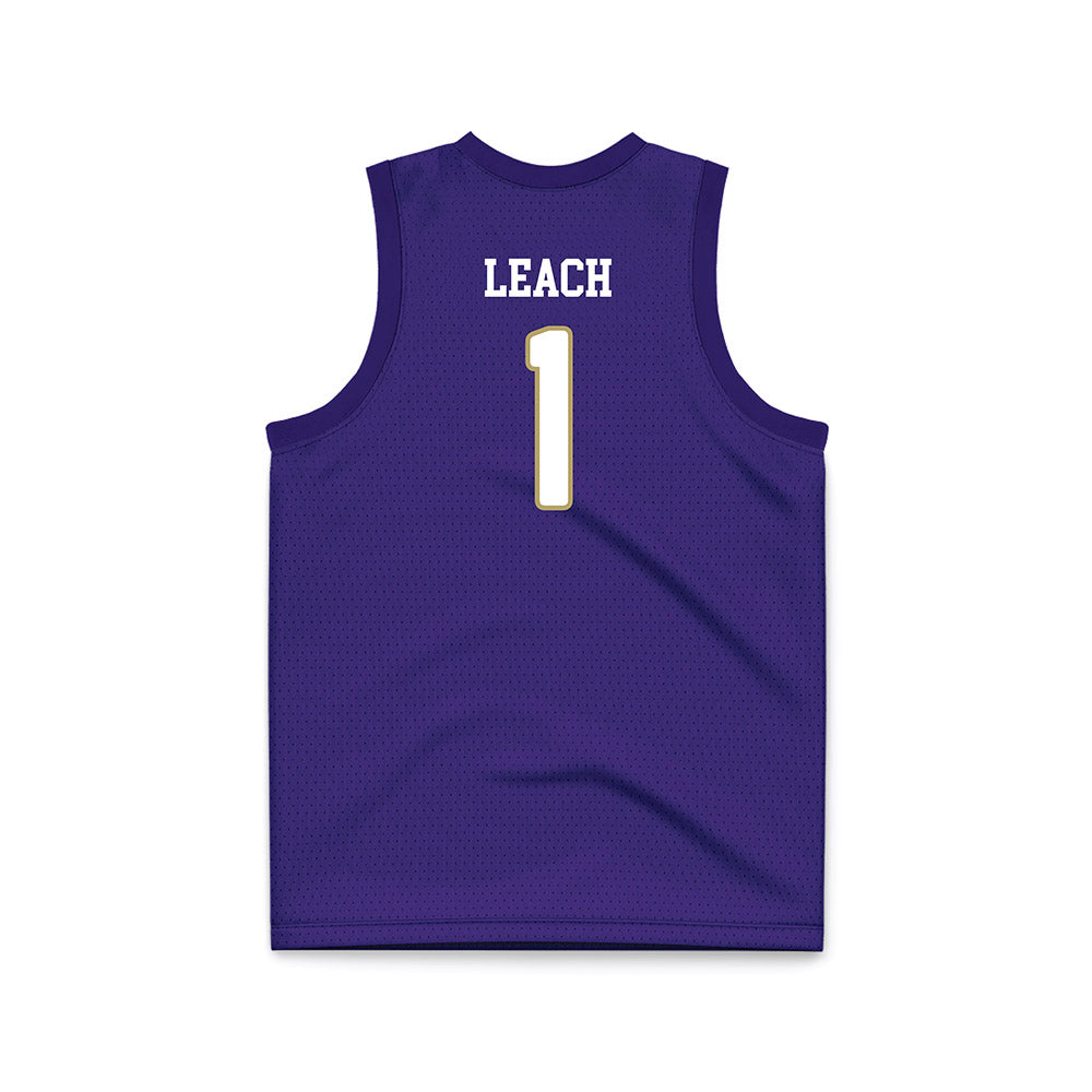 JMU - NCAA Women's Basketball : Maddie Leach - Purple Basketball Jersey-1