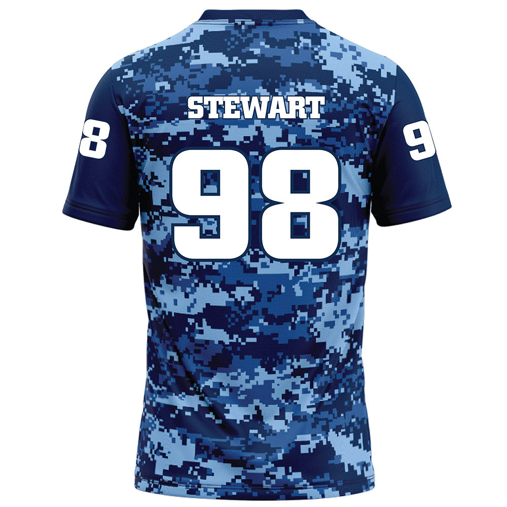 UTC - NCAA Football : David Stewart - Navy Blue Camo Football Jersey-1