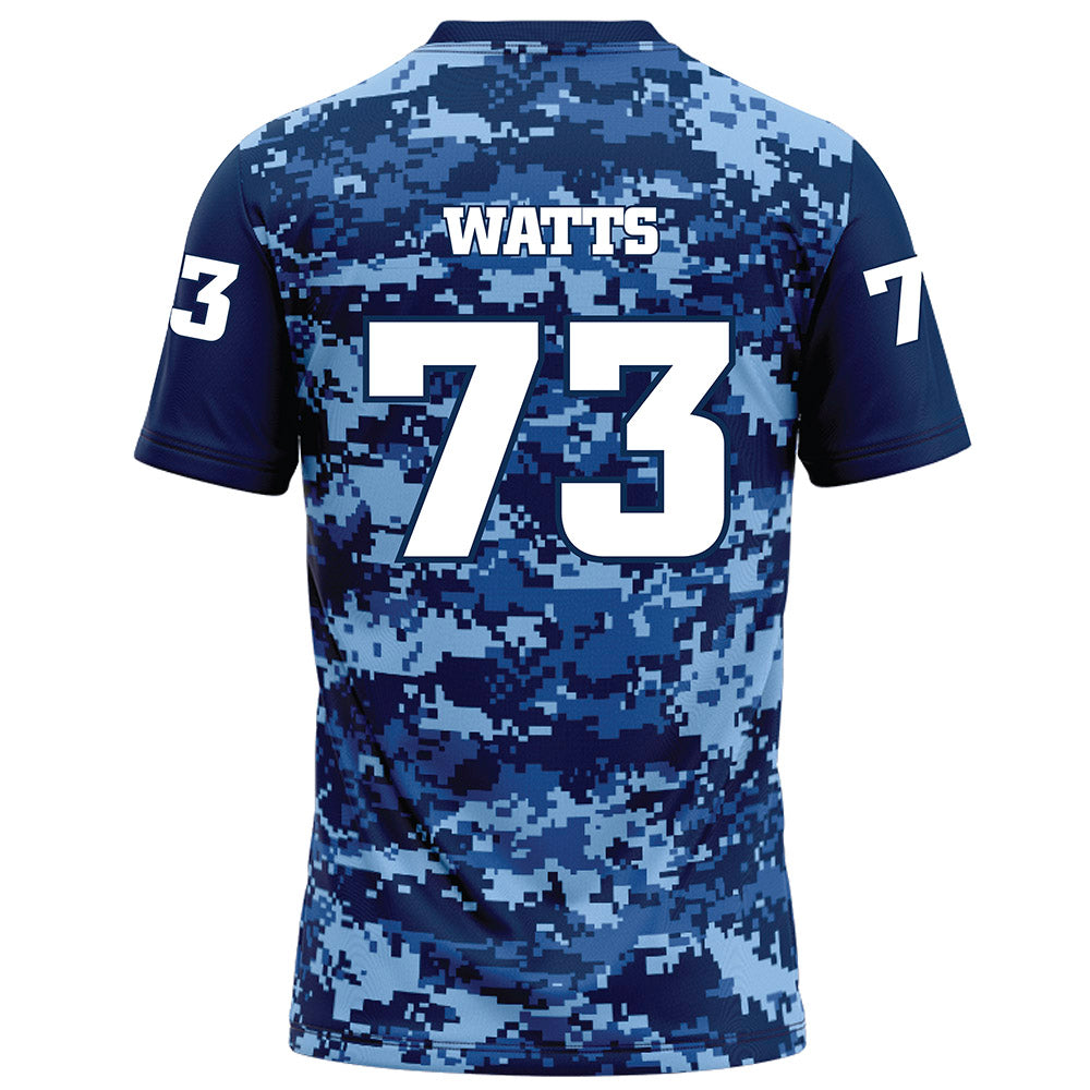 UTC - NCAA Football : Malik Watts - Navy Blue Camo Football Jersey-1