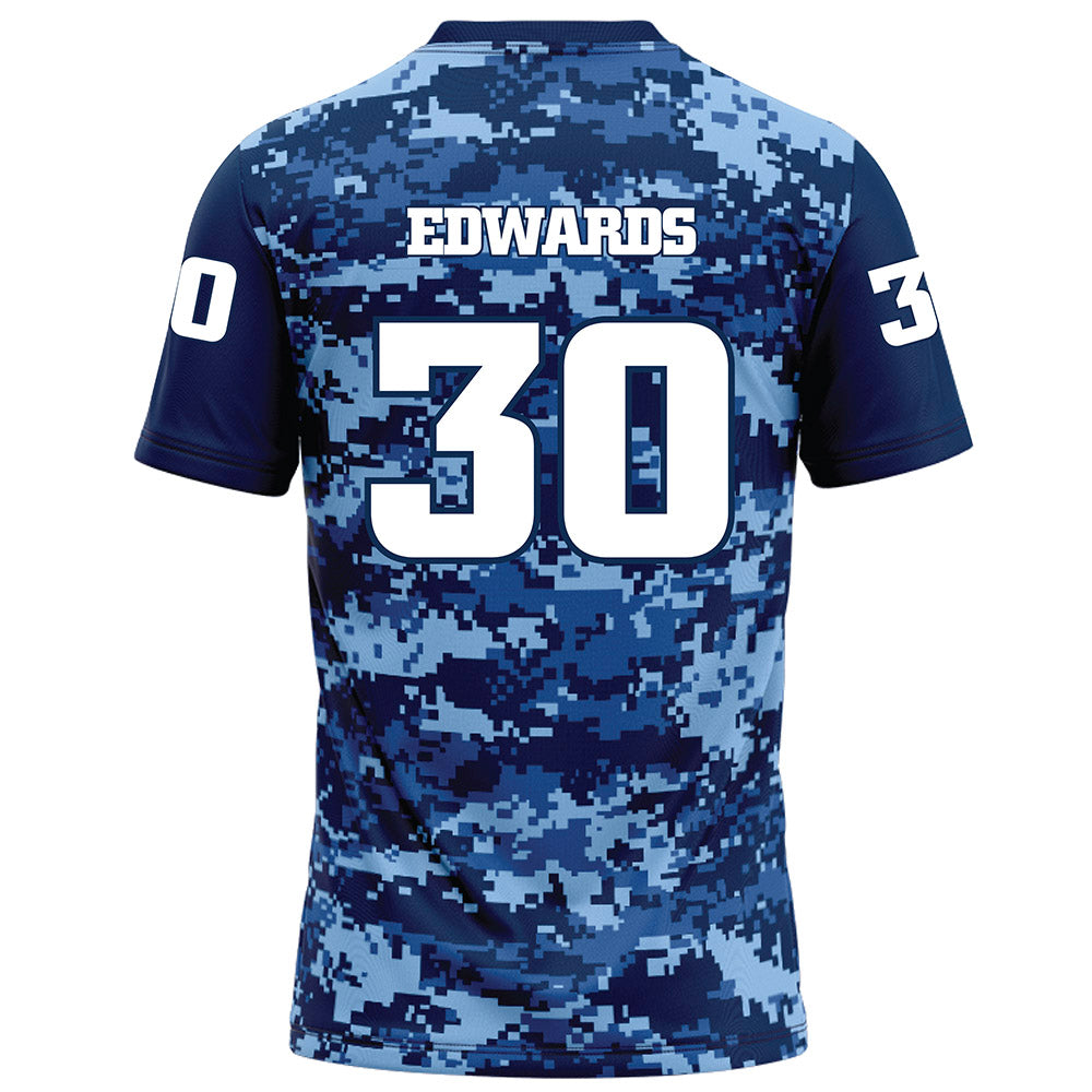 UTC - NCAA Football : Kaden Edwards - Navy Blue Camo Football Jersey-1