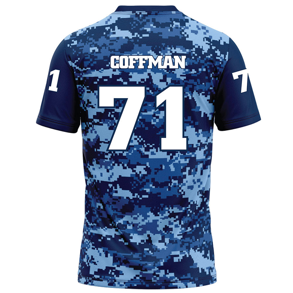 UTC - NCAA Football : Connor Coffman - Navy Blue Camo Football Jersey-1