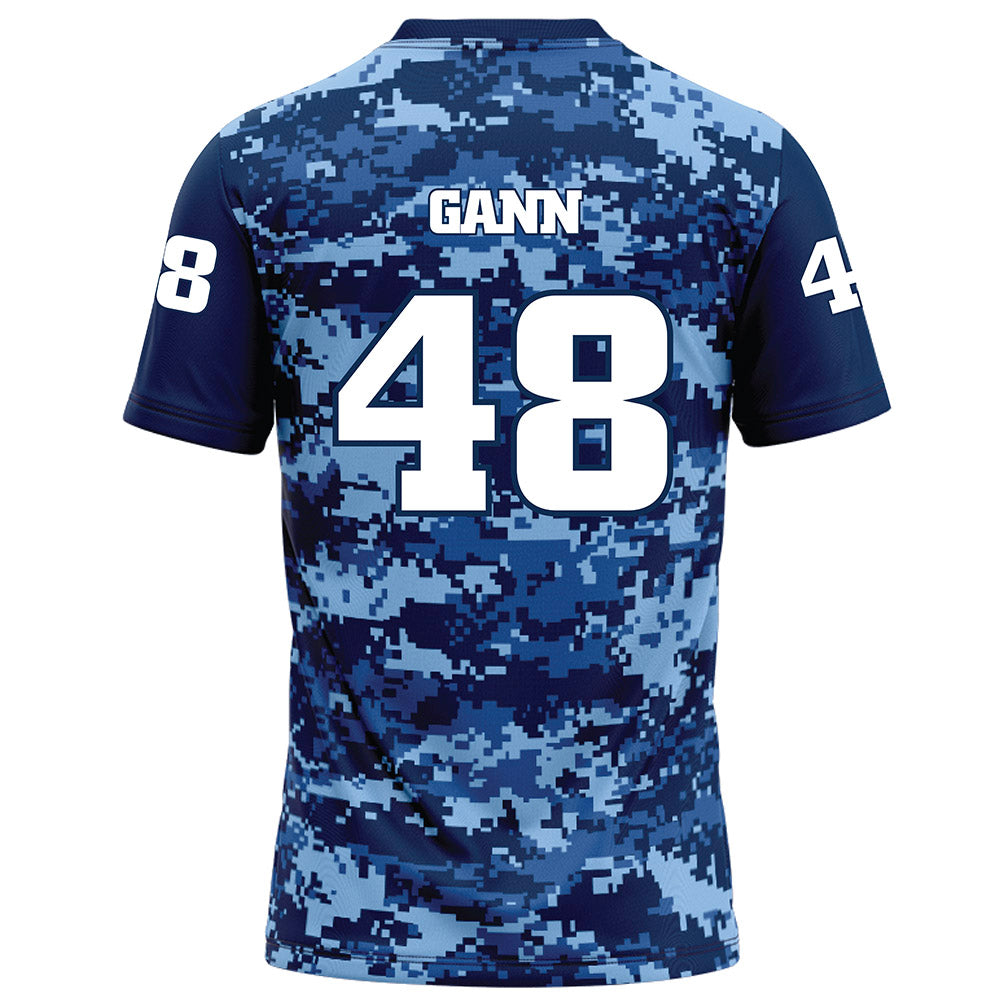 - NCAA Football : Brody Gann - Navy Blue Camo Football Jersey-1