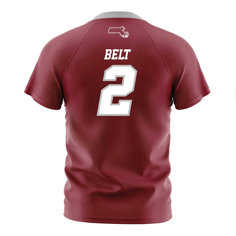 UMass - NCAA Men's Soccer : Quinn Belt - Maroon Soccer Jersey-1