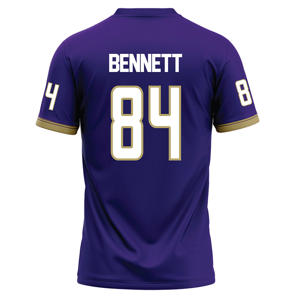 JMU - NCAA Football : Andrew Bennett - Purple Football Jersey-1