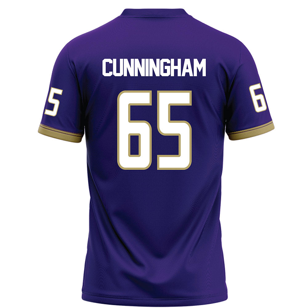 JMU - NCAA Football : Parker Cunningham - Purple Football Jersey-1