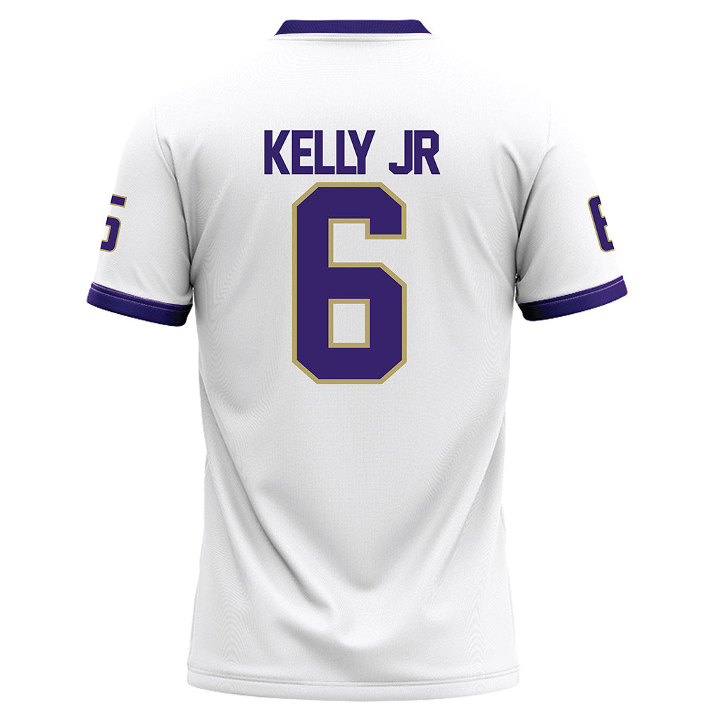 JMU - NCAA Football : DJ Kelly Jr - White Football Jersey-1