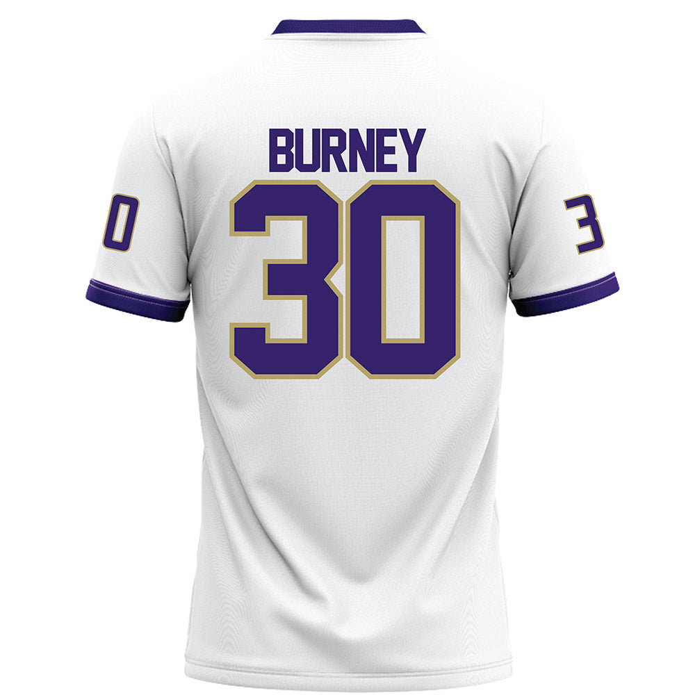 JMU - NCAA Football : Trace Burney - White Football Jersey-1