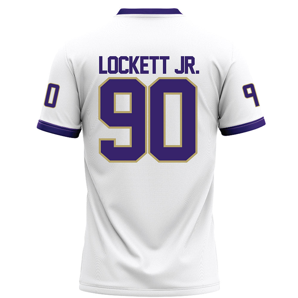 JMU - NCAA Football : Terry Lockett Jr. - White Football Jersey-1