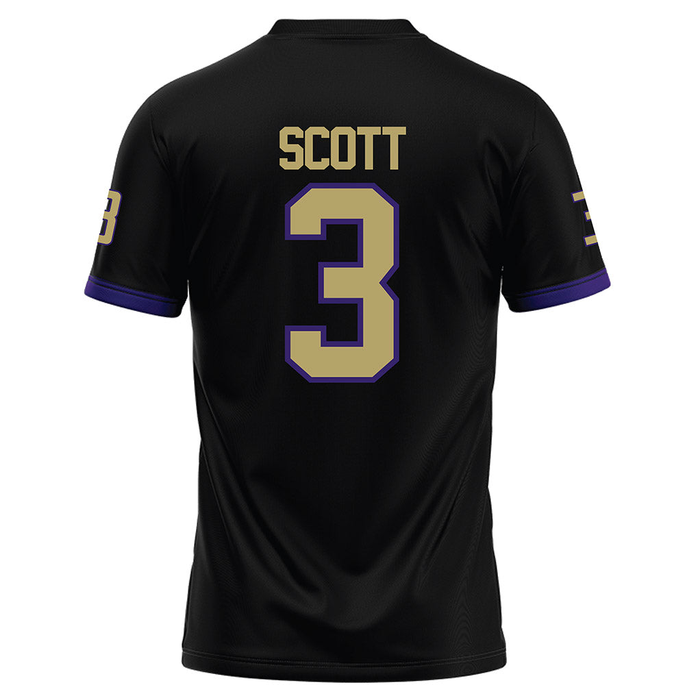 JMU - NCAA Football : Corey Scott - Black Football Jersey-1