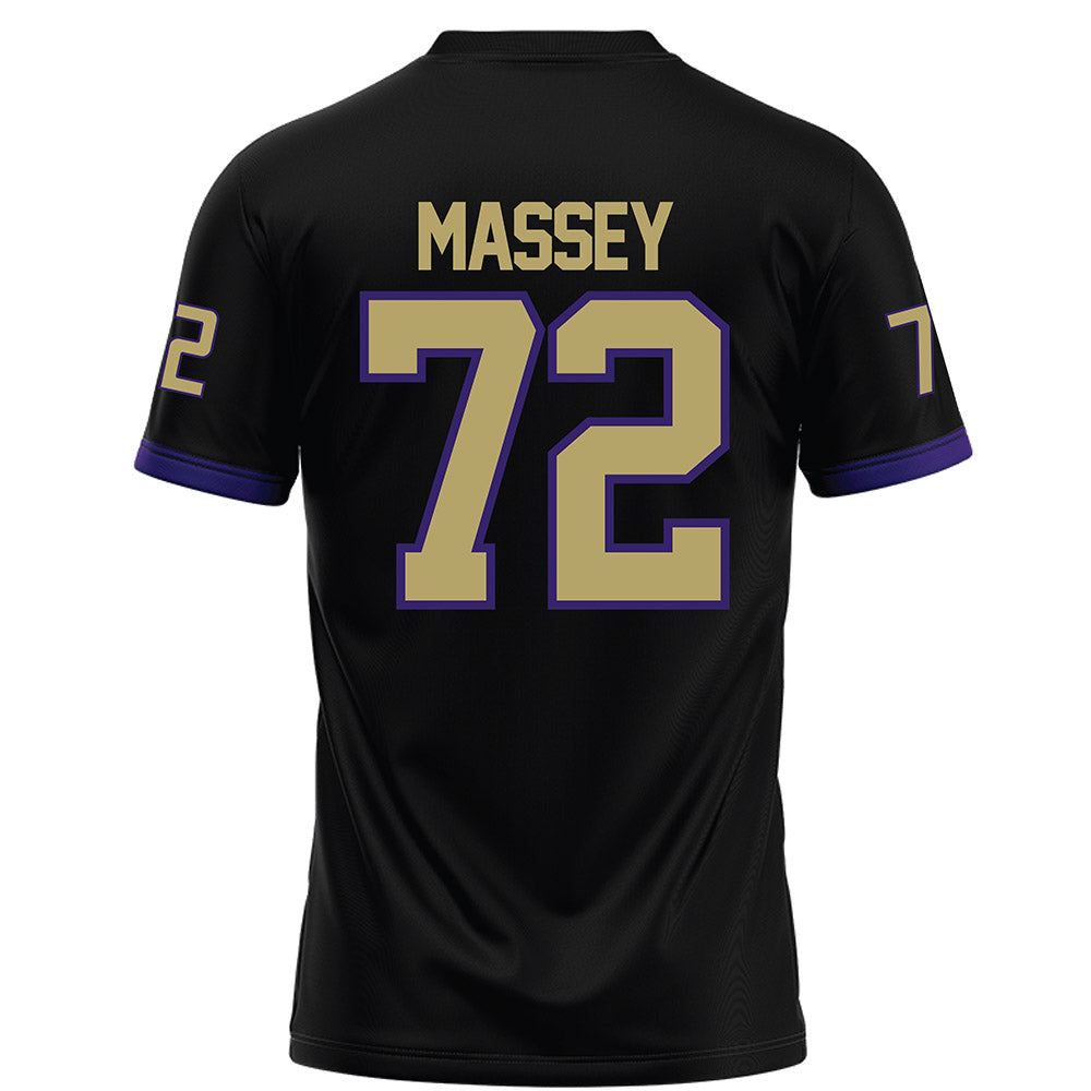 JMU - NCAA Football : Kaedin Massey - Black Football Jersey-1