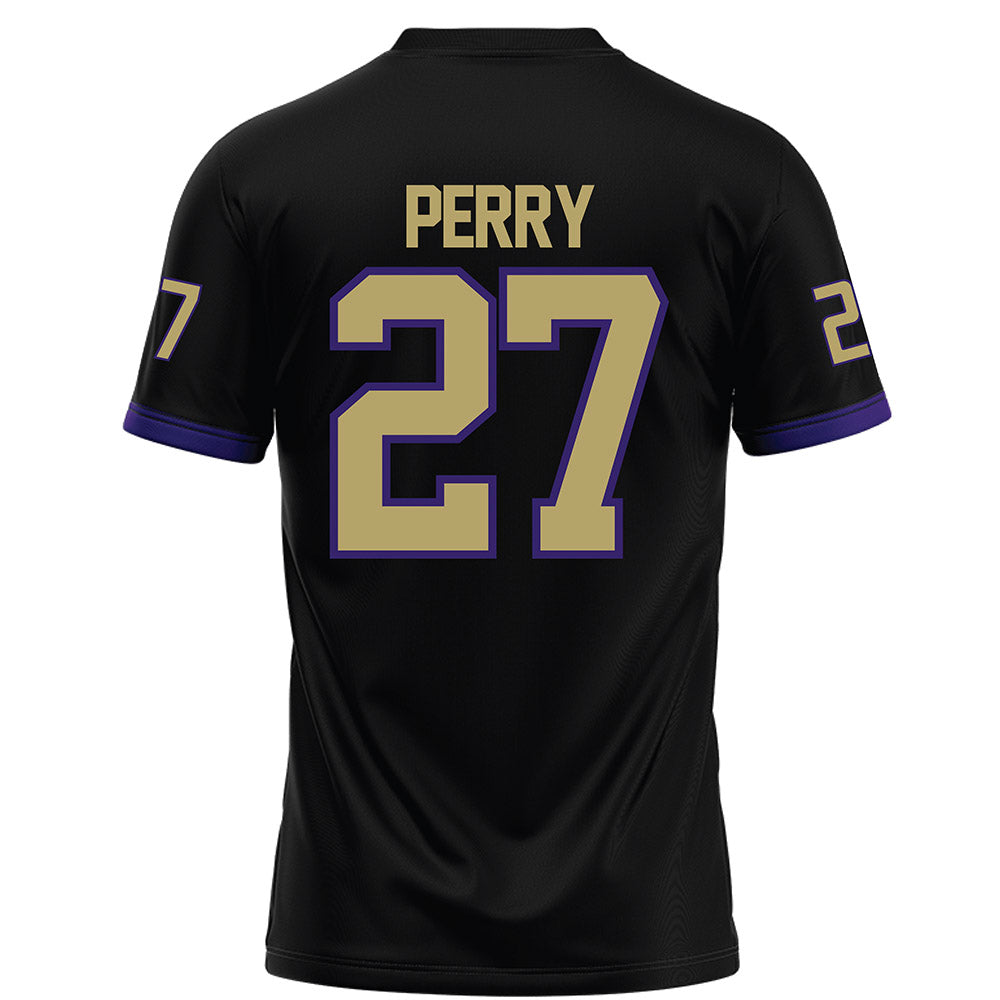 JMU - NCAA Football : Josiah Perry - Black Football Jersey-1