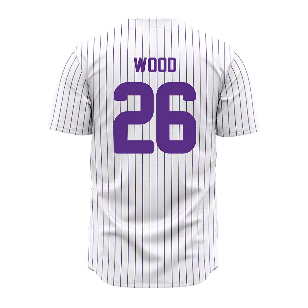 North Alabama - NCAA Baseball : John Austin Wood - Pin Stripes Jersey-1