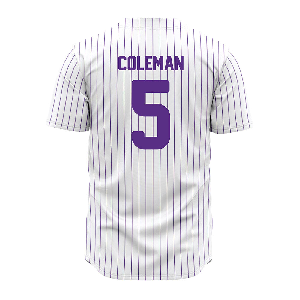 North Alabama - NCAA Baseball : Dylan Coleman - Pin Stripes Jersey-1