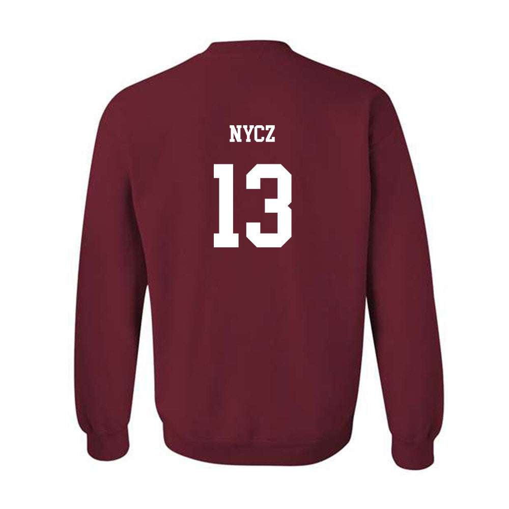 UMass - NCAA Men's Ice Hockey : Landon Nycz - Classic Fashion Shersey Crewneck Sweatshirt-1