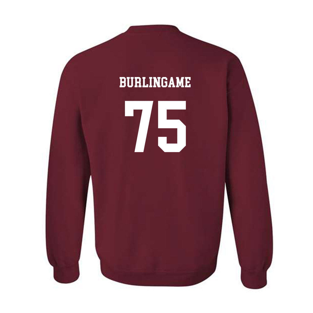UMass - NCAA Football : Tanner Burlingame - Classic Fashion Shersey Crewneck Sweatshirt-1