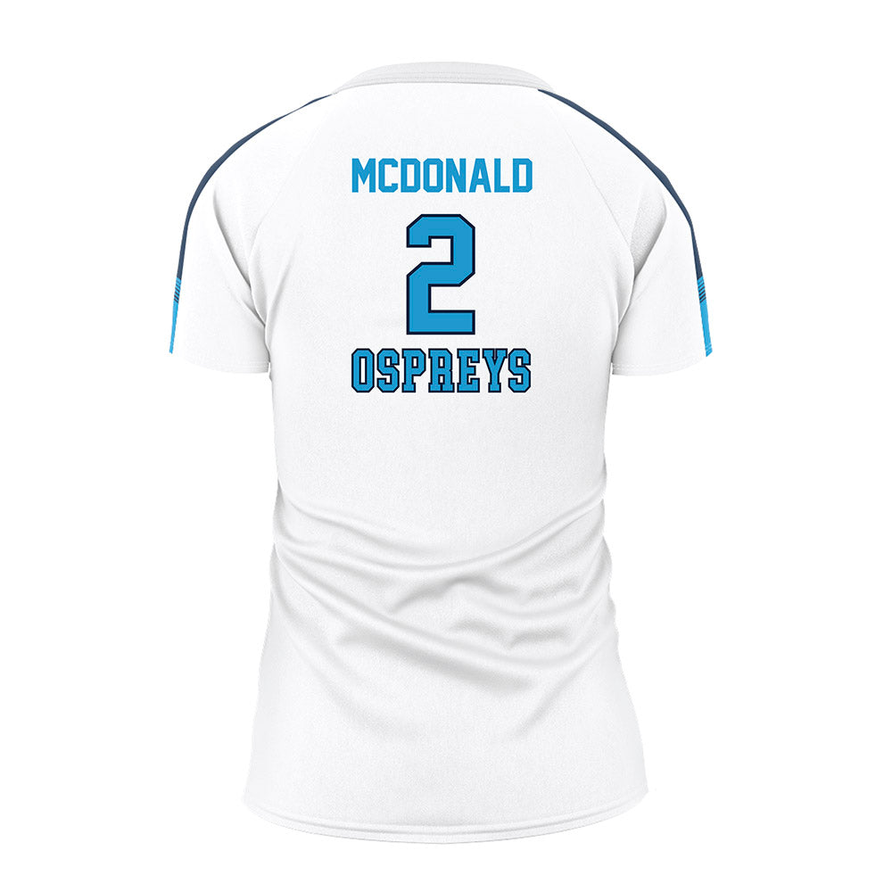 UNF - NCAA Women's Volleyball : Leah McDonald - White Volleyball Jersey-1