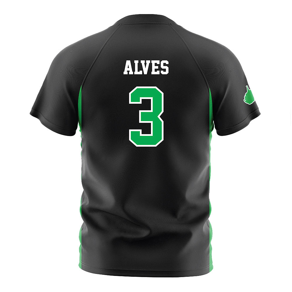 Marshall - NCAA Men's Soccer : Joao Alves - Black Soccer Jersey-1