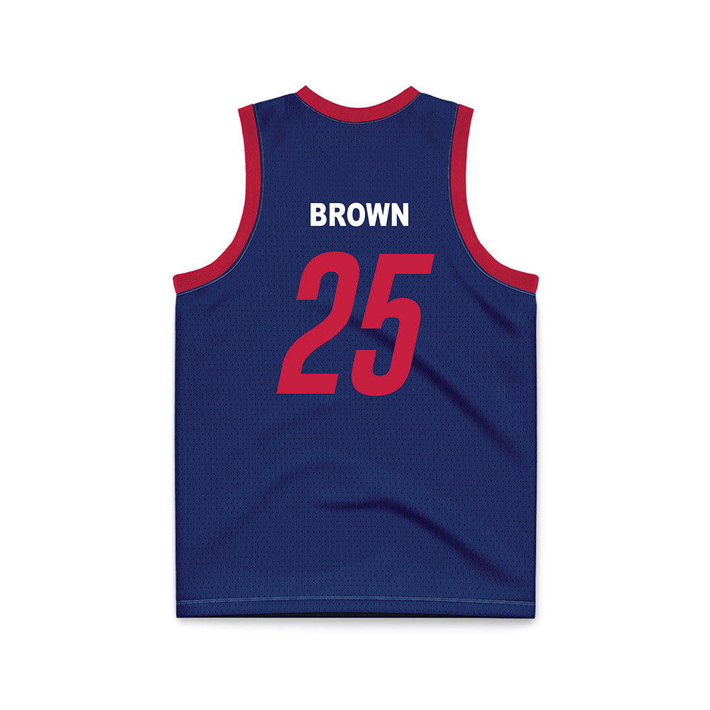 South Alabama - NCAA Men's Basketball : Judah Brown - Blue Basketball Jersey-1