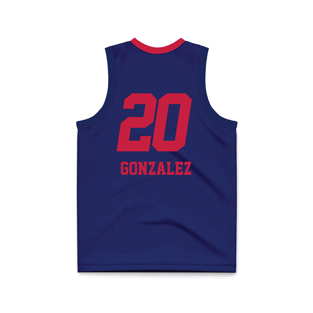 South Alabama - NCAA Women's Basketball : Daniela Gonzalez - Blue Basketball Jersey-1