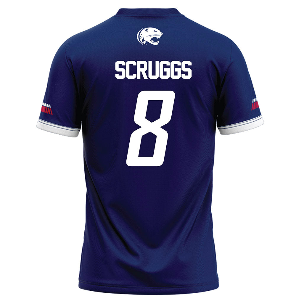 South Alabama - NCAA Football : Jordan Scruggs - Blue Football Jersey-1