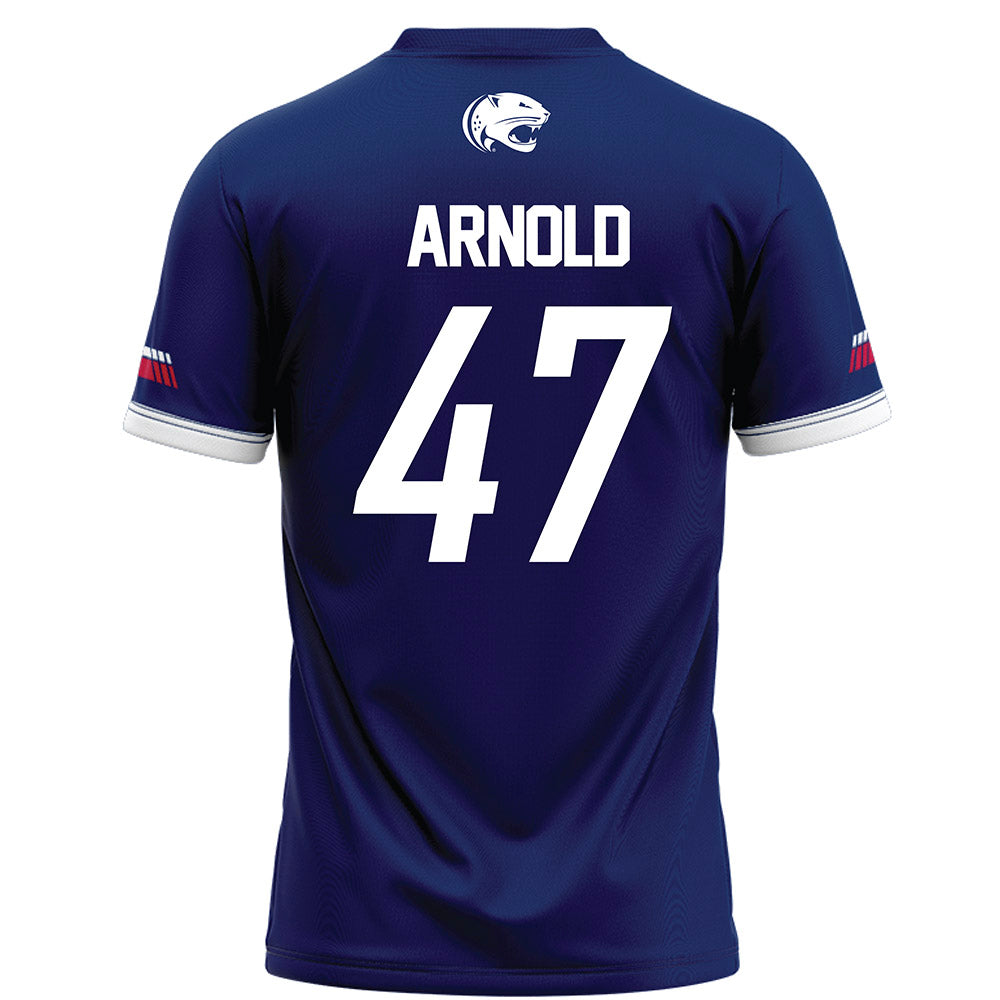 South Alabama - NCAA Football : Donnie Arnold - Blue Football Jersey-1