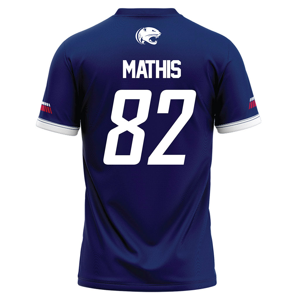 South Alabama - NCAA Football : Julius Mathis - Blue Football Jersey-1