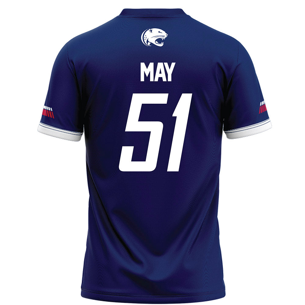 South Alabama - NCAA Football : Jordan May - Blue Football Jersey-1