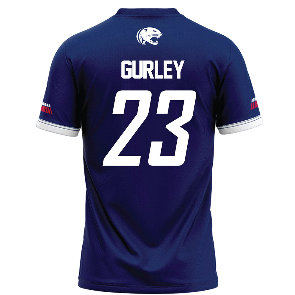 South Alabama - NCAA Football : Charles Gurley - Blue Football Jersey-1