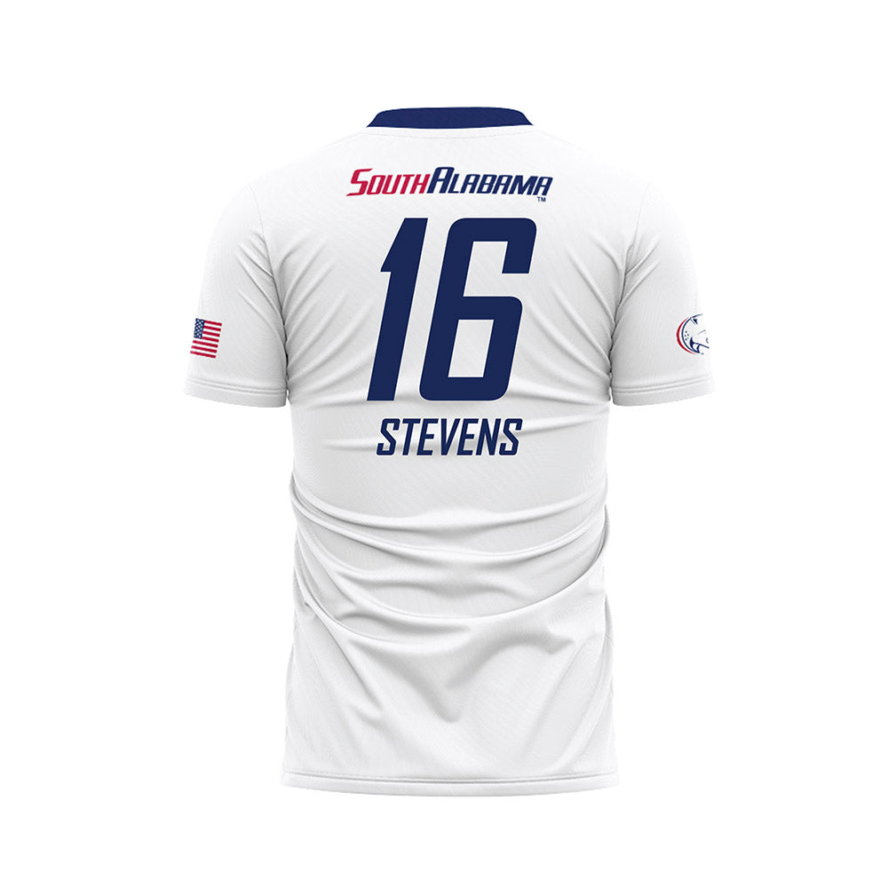 South Alabama - NCAA Women's Soccer : Alyssa Stevens - White Soccer Jersey-1