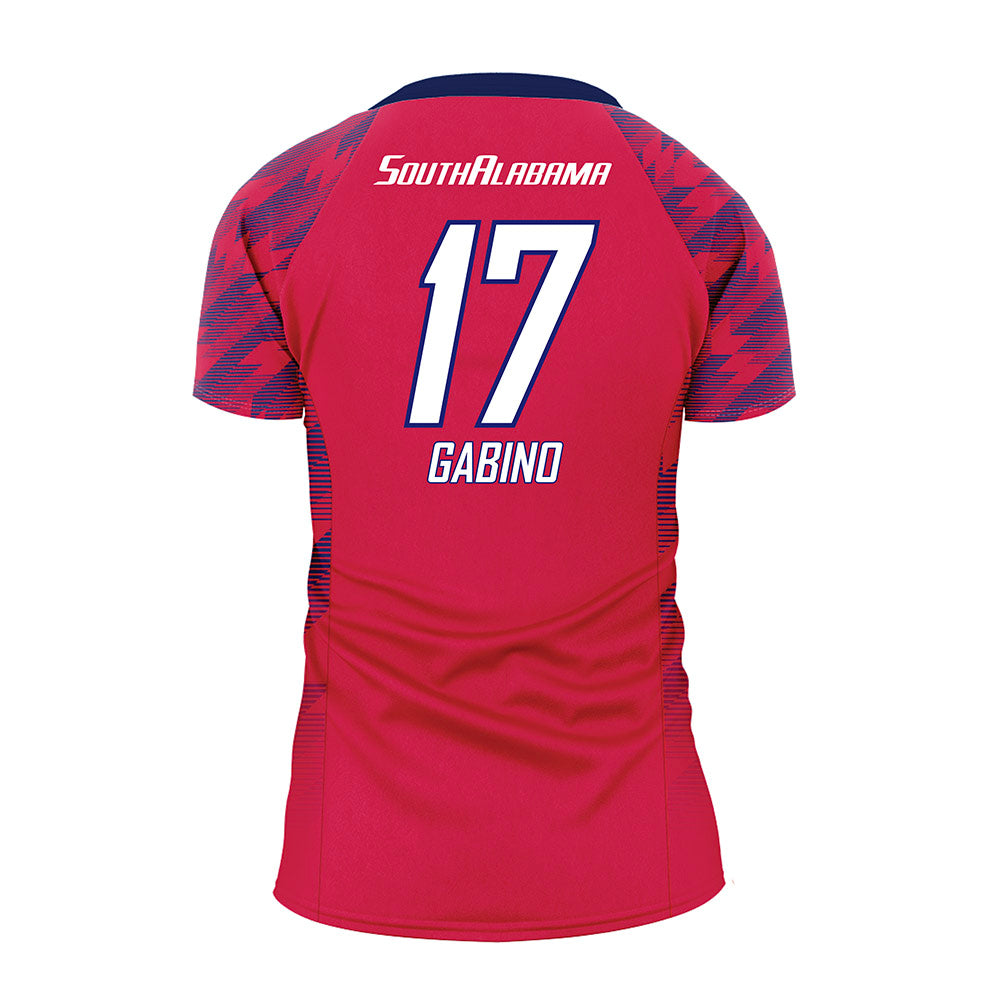 South Alabama - NCAA Women's Soccer : Isabella Gabino - Red Volleyball Jersey-1