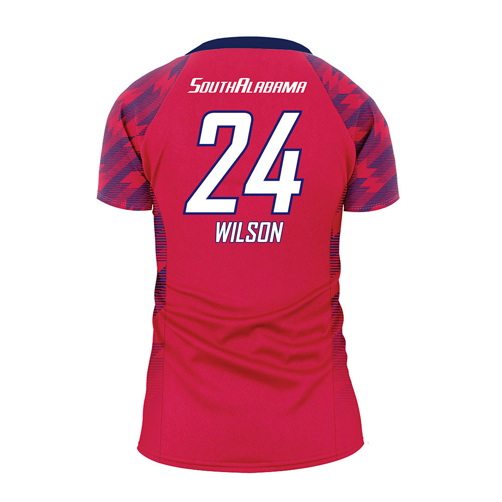 South Alabama - NCAA Women's Soccer : Larkin Wilson - Red Volleyball Jersey-1