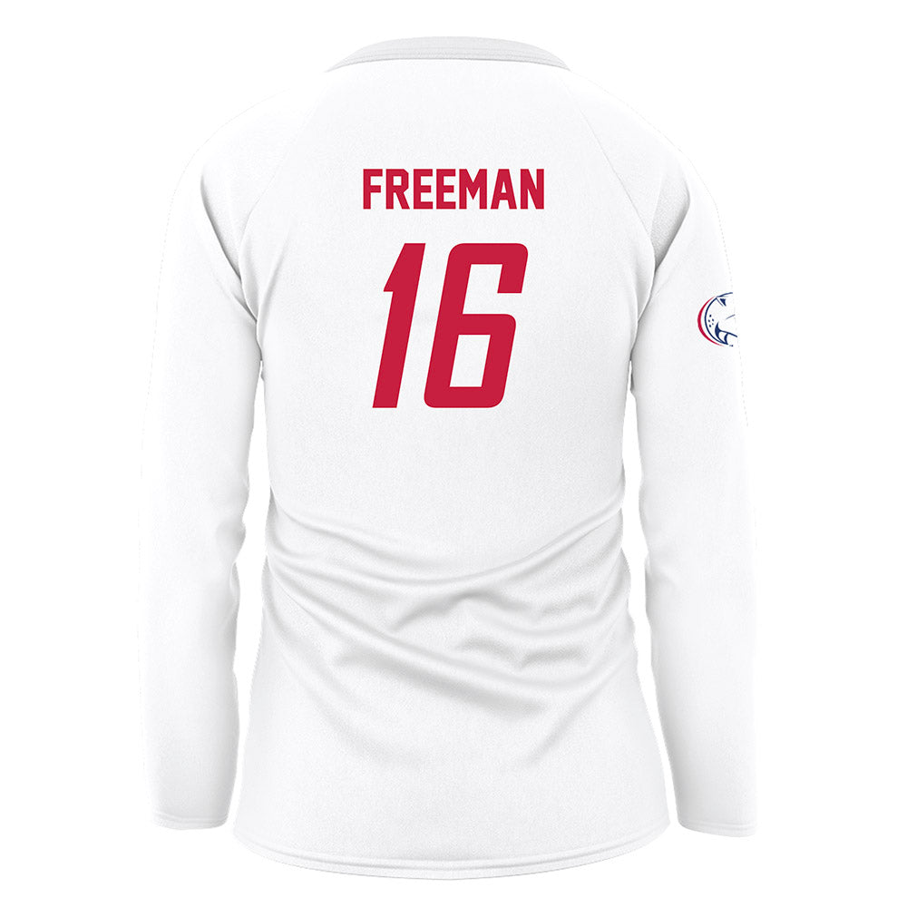 South Alabama - NCAA Women's Volleyball : Alivia Freeman - White Volleyball Jersey-1