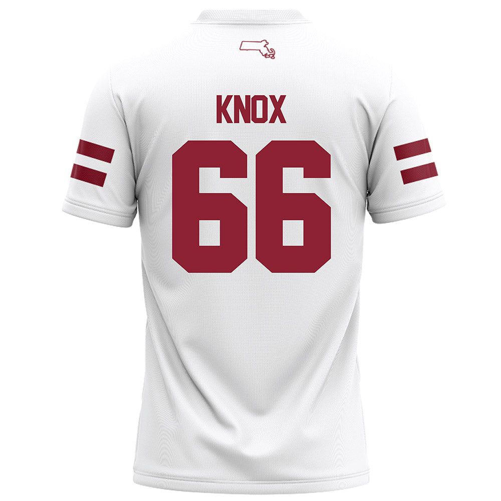 UMass - NCAA Football : Greg Knox - White Football Jersey-1