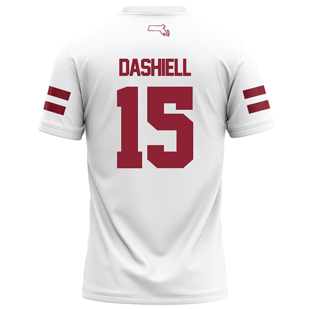 UMass - NCAA Football : Tavian Dashiell - White Football Jersey-1