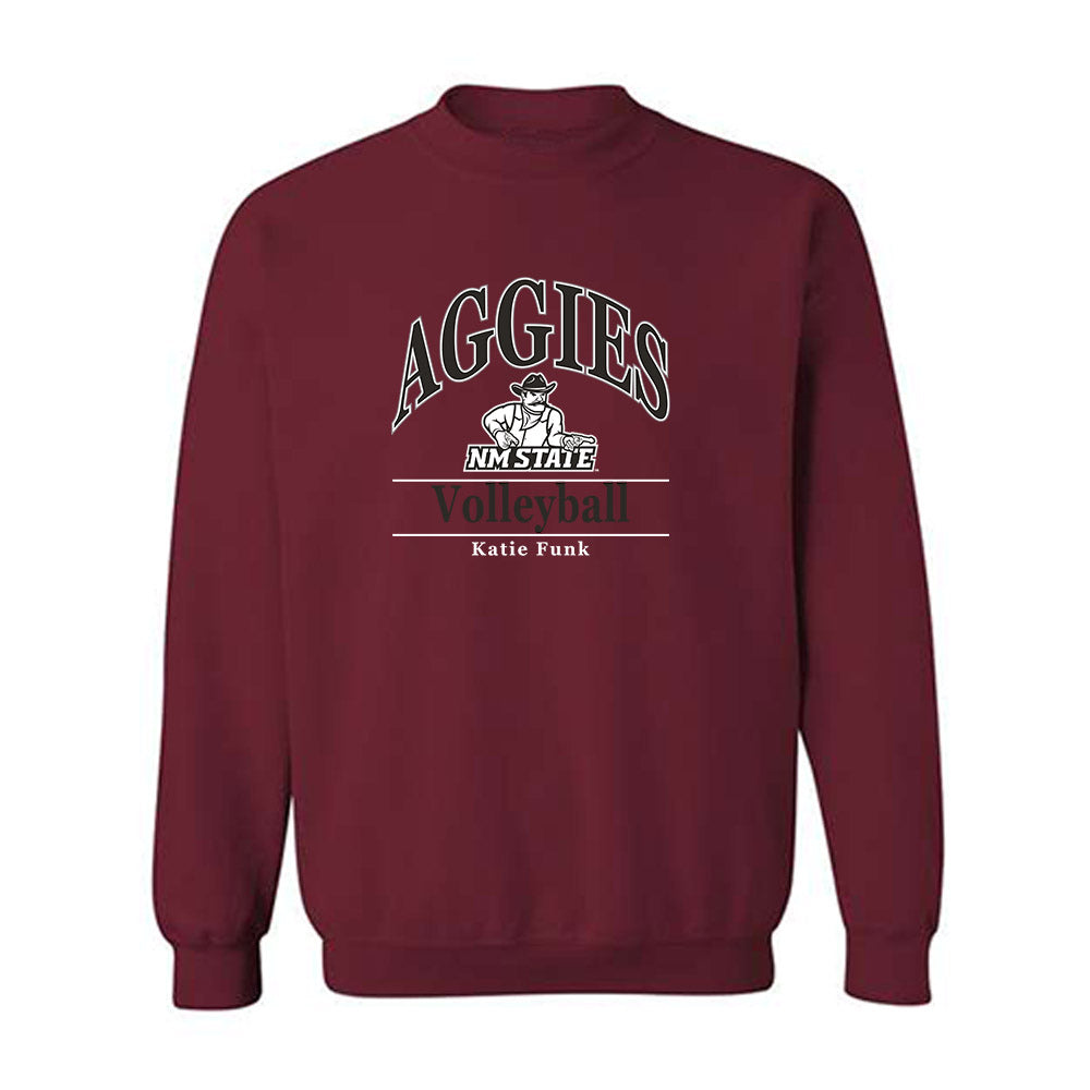 NMSU - NCAA Women's Volleyball : Katie Funk - Classic Fashion Shersey Crewneck Sweatshirt-0