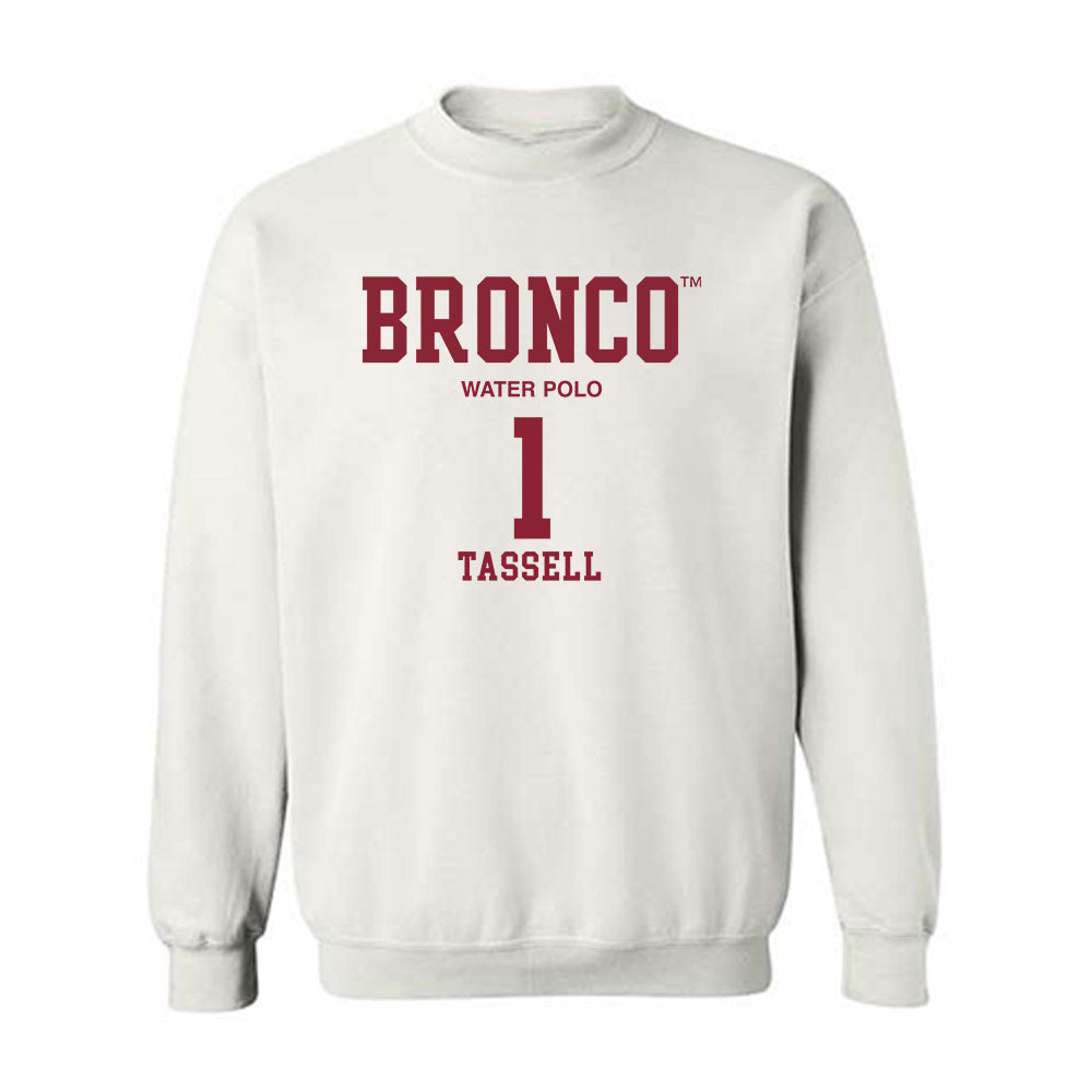 SCU - NCAA Women's Water Polo : Haley Tassell - Classic Fashion Shersey Crewneck Sweatshirt-0